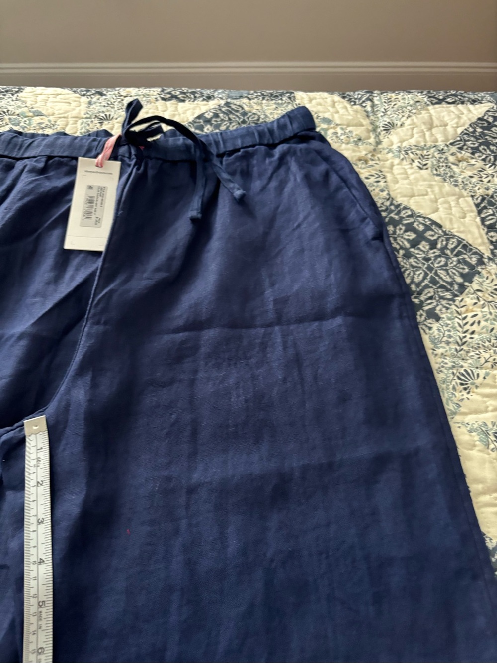 Vineyard Vines Women’s Nautical Navy Linen Pants Size: M NWT